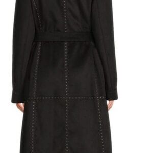 Karl Lagerfeld Studded Black Trench Coat